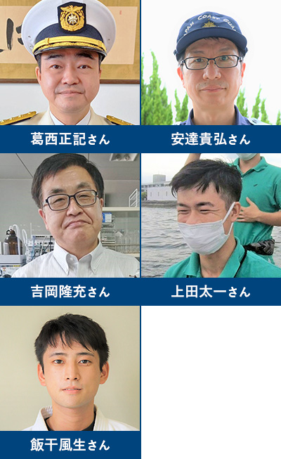 葛西正記さん,安達貴弘さん,吉岡隆充さん,上田太一さん,飯干風生さん