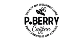 カフェインレスコーヒー専門店《P-BERRY》広島市 ロゴ
