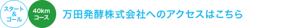 （40kmコース スタート＆ゴール：万田発酵株式会社）