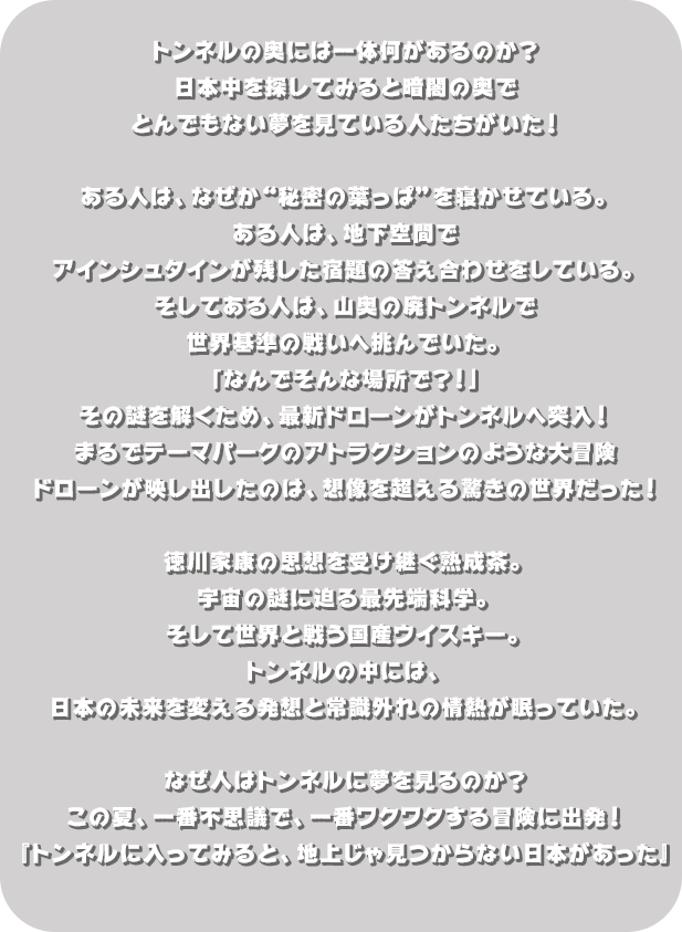トンネルの奥には一体何があるのか