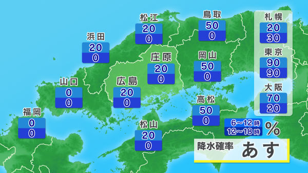 近県の降水確率画像